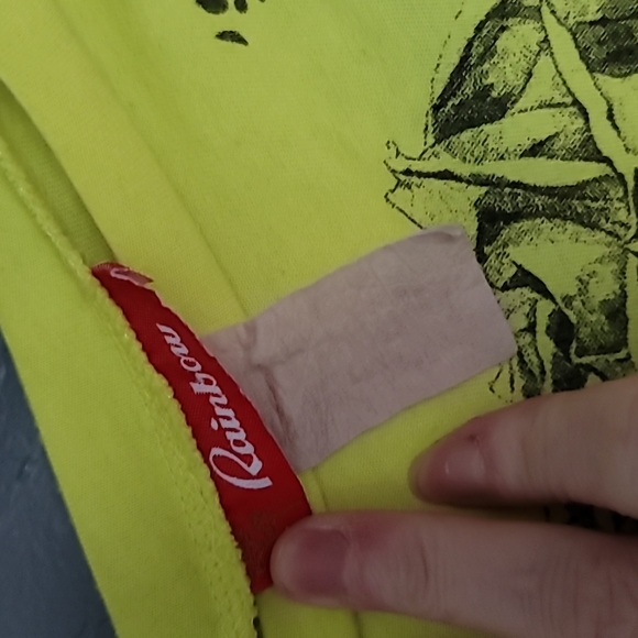 Yellow Floral Fitted Shirt EUC - Picture 2 of 4